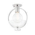 Polished Nickel Semi-Flush Mount Light E289