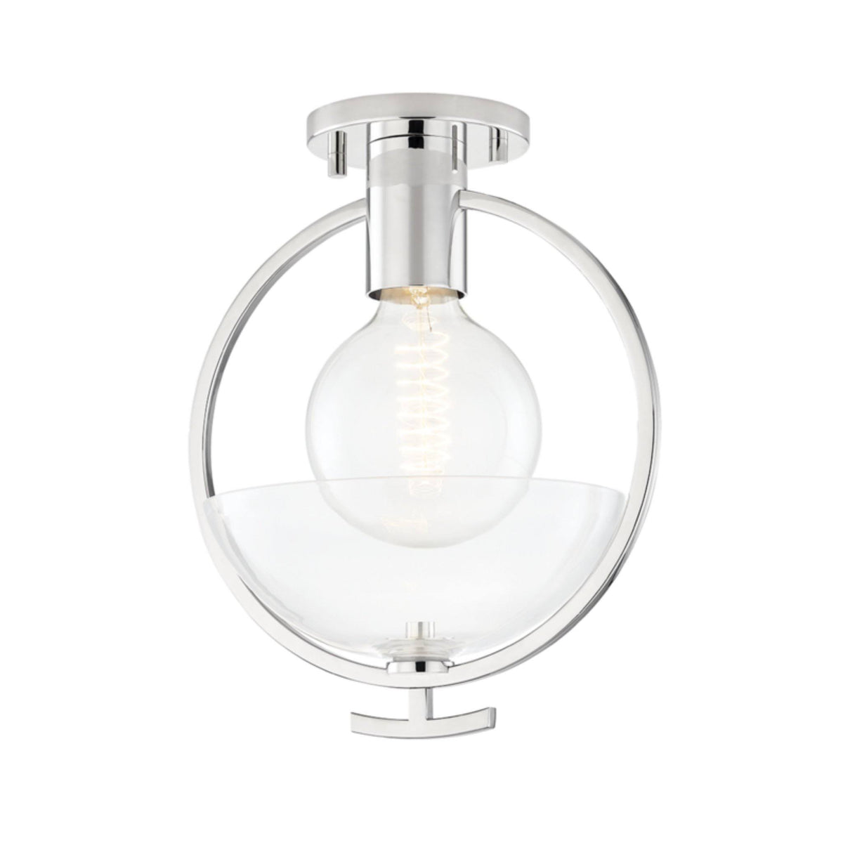 Polished Nickel Semi-Flush Mount Light E289