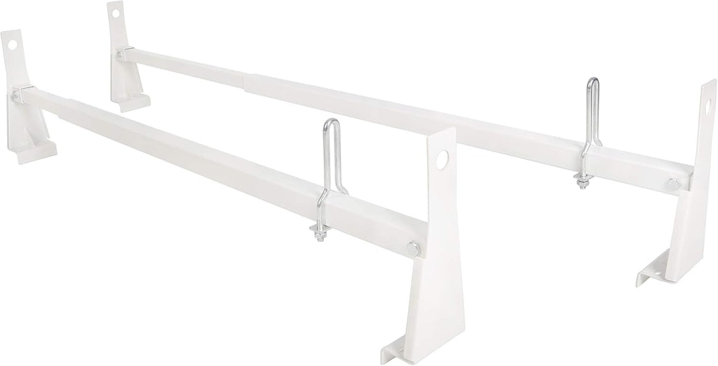 Steel Universal White Cargo Van Ladder Rack Roof 600LB B1273