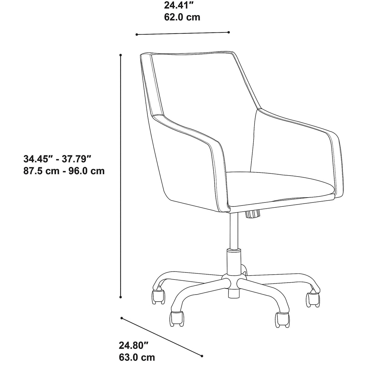 White Leather Box Chair C990926