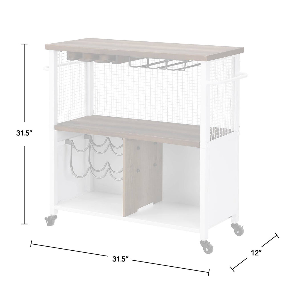 White Farmhouse Kitchen Cart P728