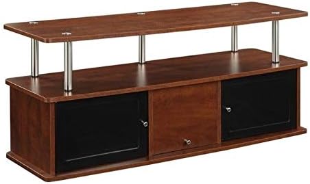 Black 3 Storage Cabinets TV Stand P285