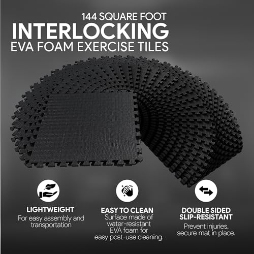 Puzzle Exercise Mat with EVA Foam Interlocking Tiles V3416