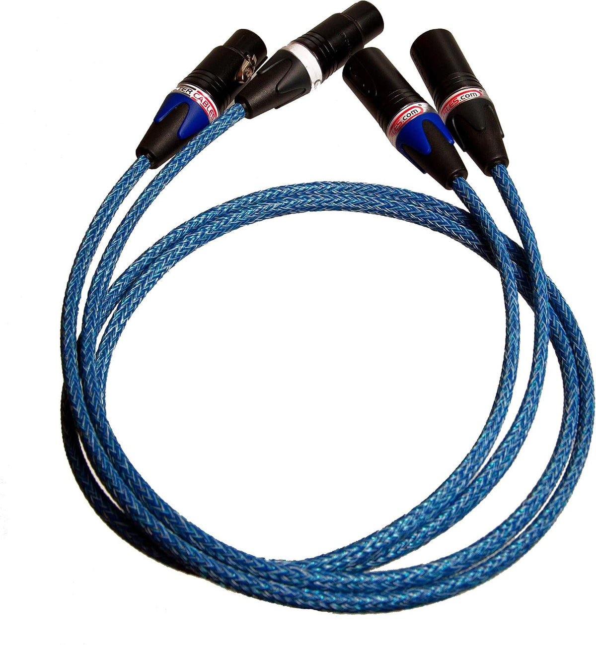 Blue XLR Balanced Audio Cable, Stereo Pair 2 Cables I667