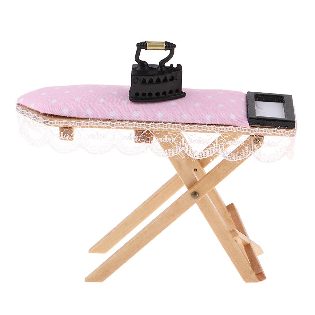 Vintage Dollhouse Miniature Wooden Ironing Board Table V467434