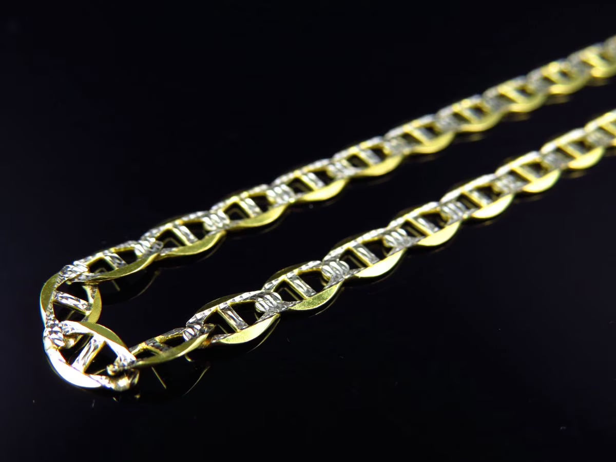 Yellow Gold Mariner Link Chain 16"-28" T1463