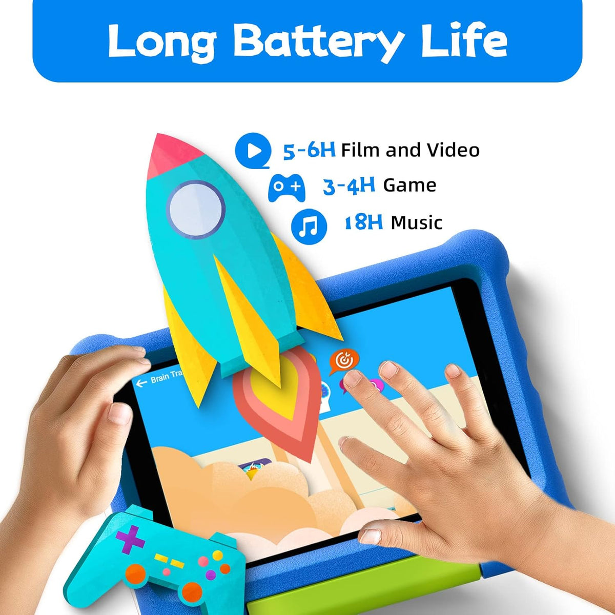 Kids Tablet 8 inch Android 11 Tablet 32GB Storage Blue O240144