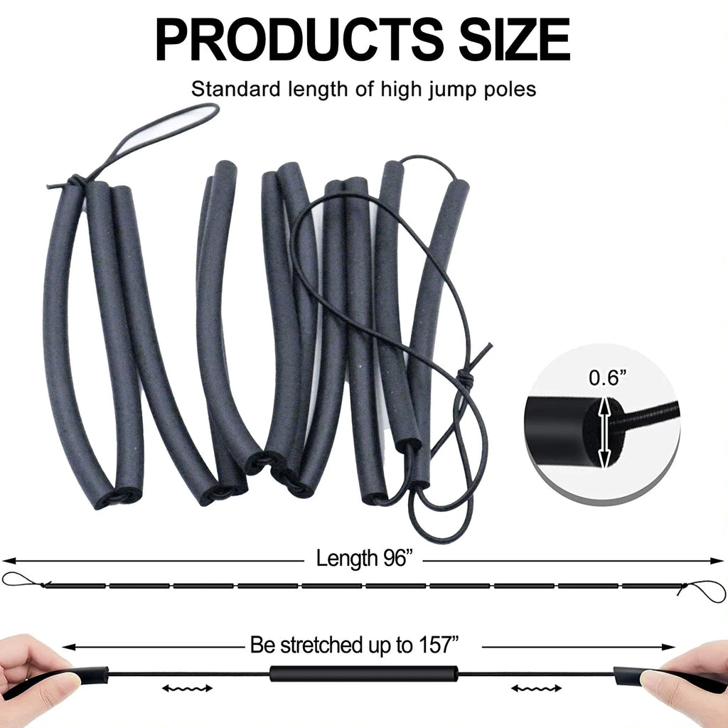 High Jump Bungee Elastic Crossbar Foam Track rope V8876