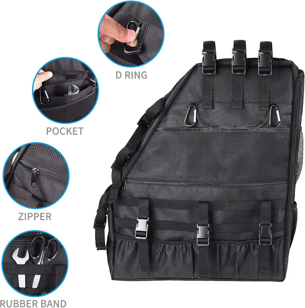 Roll Bar Storage Bag Organizer Cargo Cage with Multi-Pockets Tool Holder Saddlebag H771626
