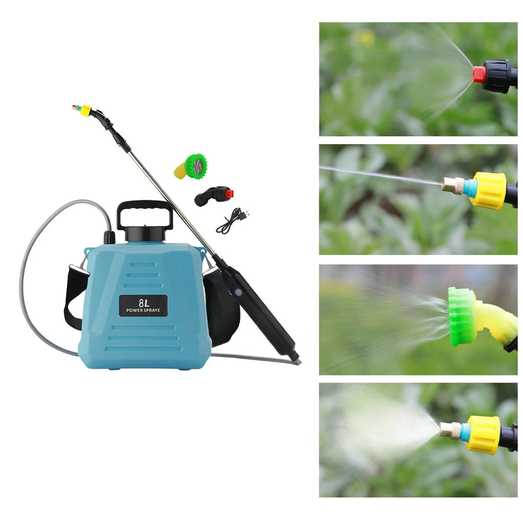 Blue 8 L Electric Garden Sprayer with Shoulder Strap C44621