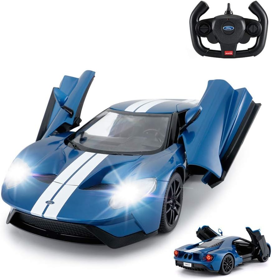 Blue 1/14 Ford GT Remote Control Race Toy Car Pack of 2 Y7082