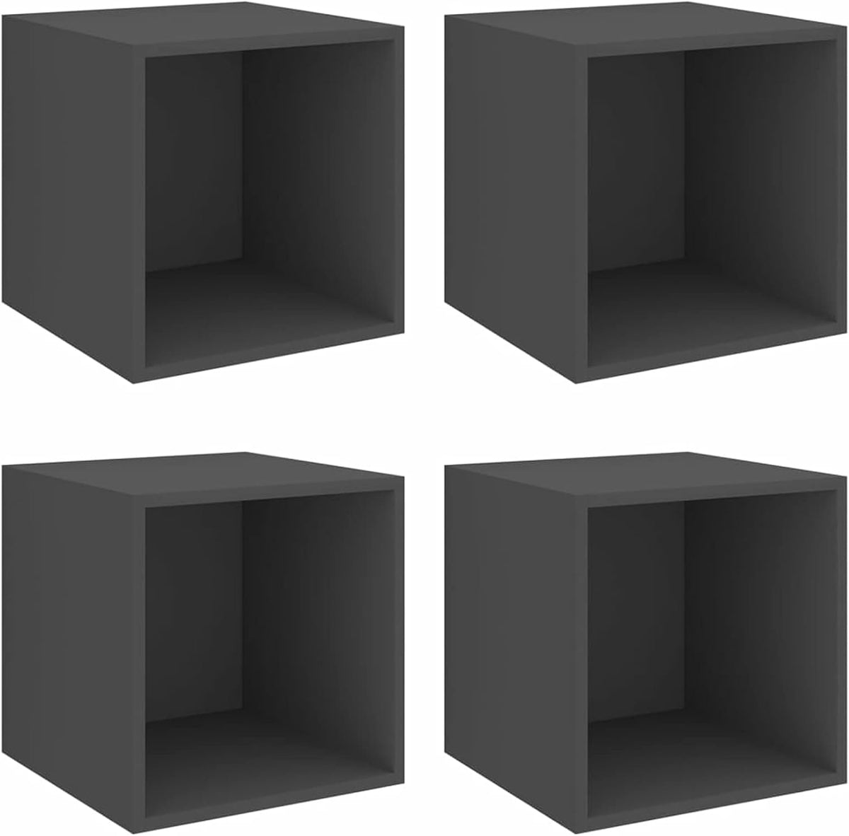 4 Piece Wall Mounted Storage Cabinet White Chipboard D22047