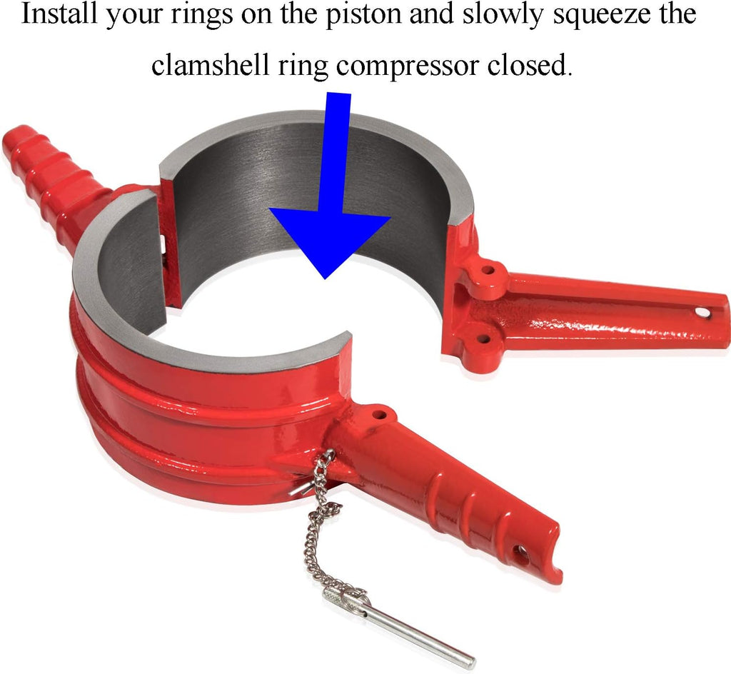 Piston Ring Compressor Tool 5.4 bore and Anti-Polishing Ring Adapter Set T3595