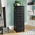 Black 8 Drawer Rolling Storage Chest S697284