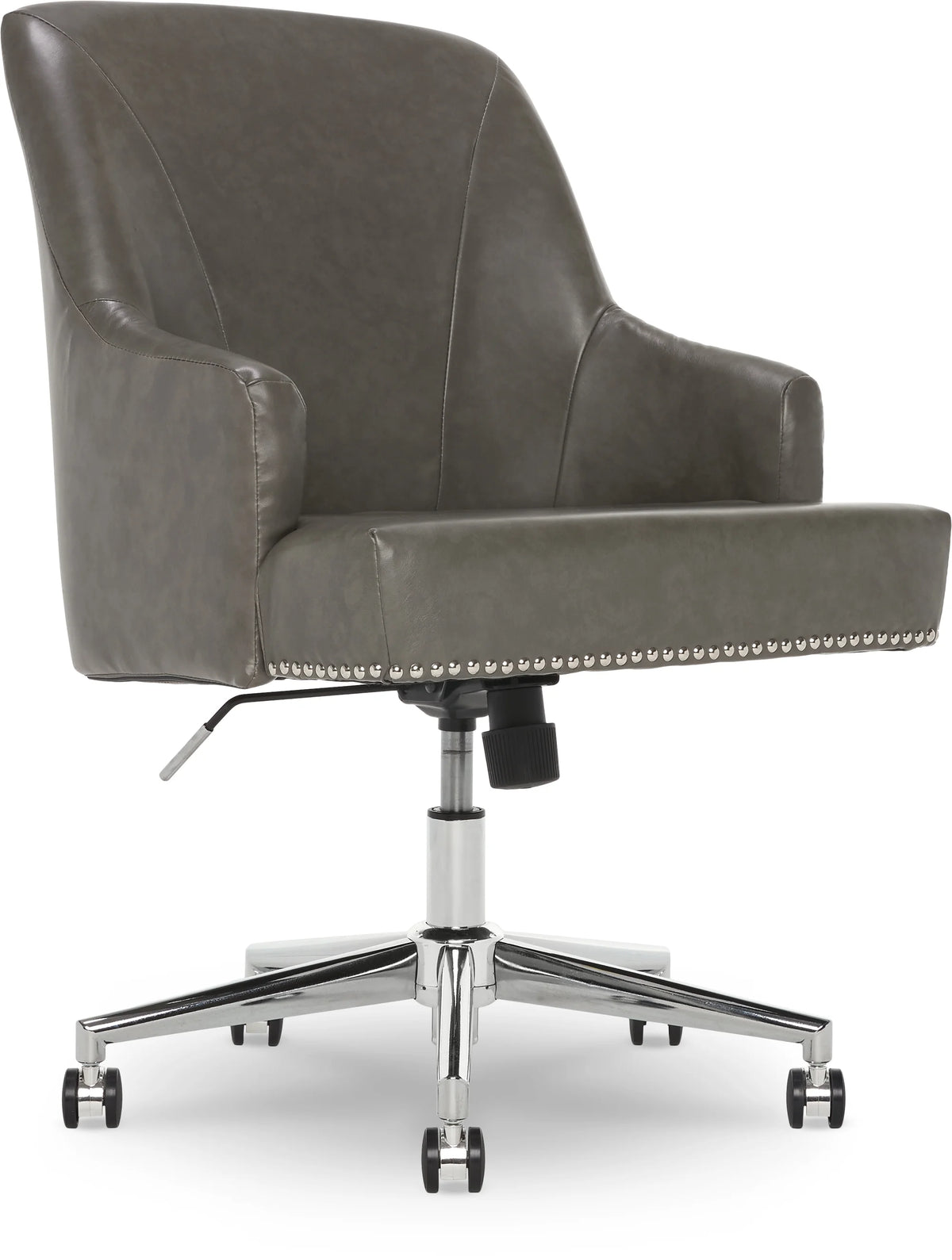 Gray Bonded Leather Desk Office Chair X47217