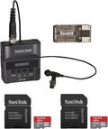 Digital Audio Recorder with Lavalier Mic, Two 32GB SD Cards, USB 2.0 Card Reader V3812