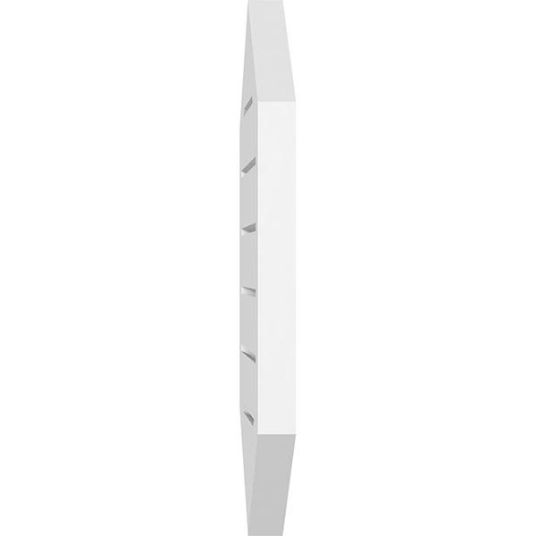 34x22W x 18x22H Vertical Peaked Surface Mount PVC Gable Vent R402