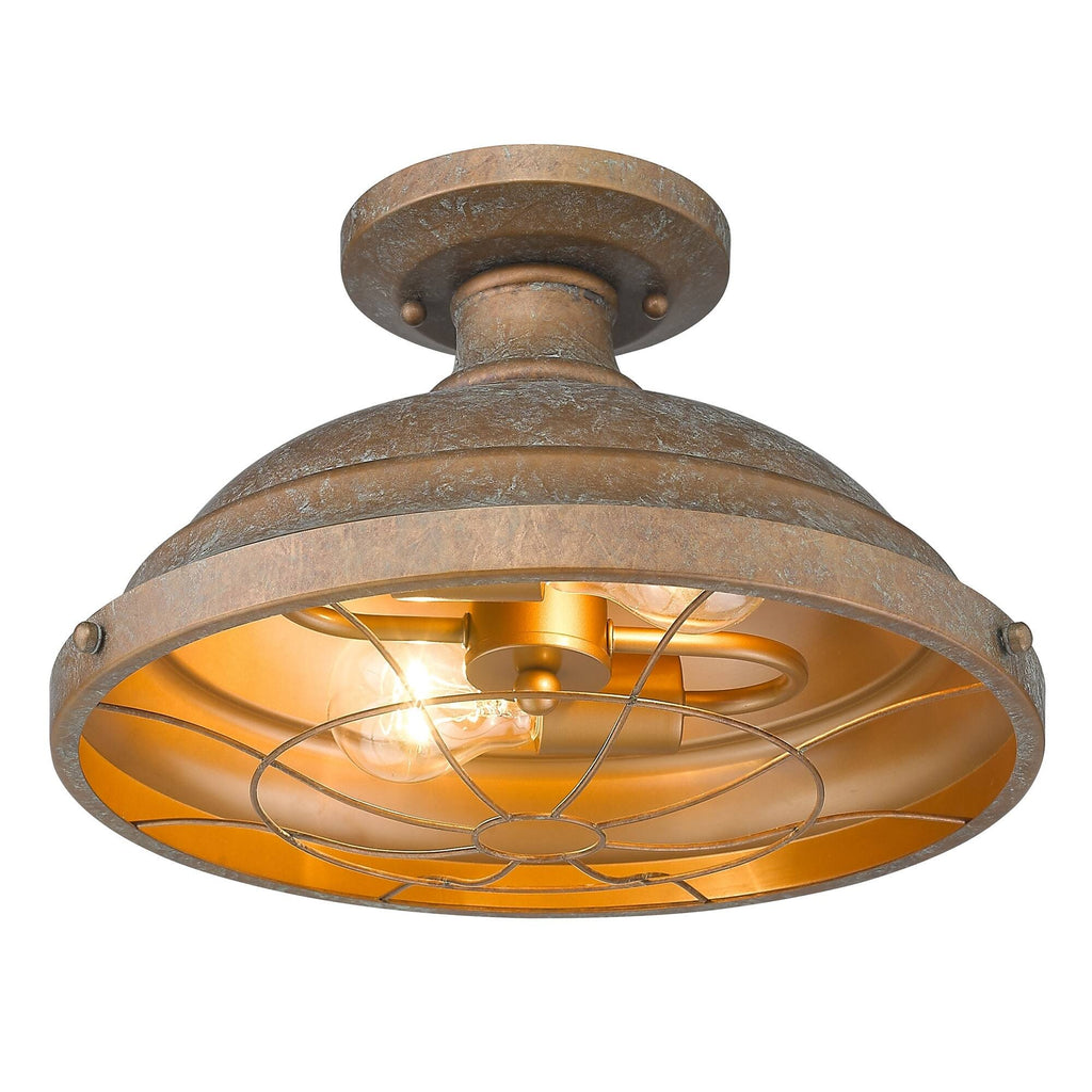 Black Patina Two Light Semi-Flush Z2665