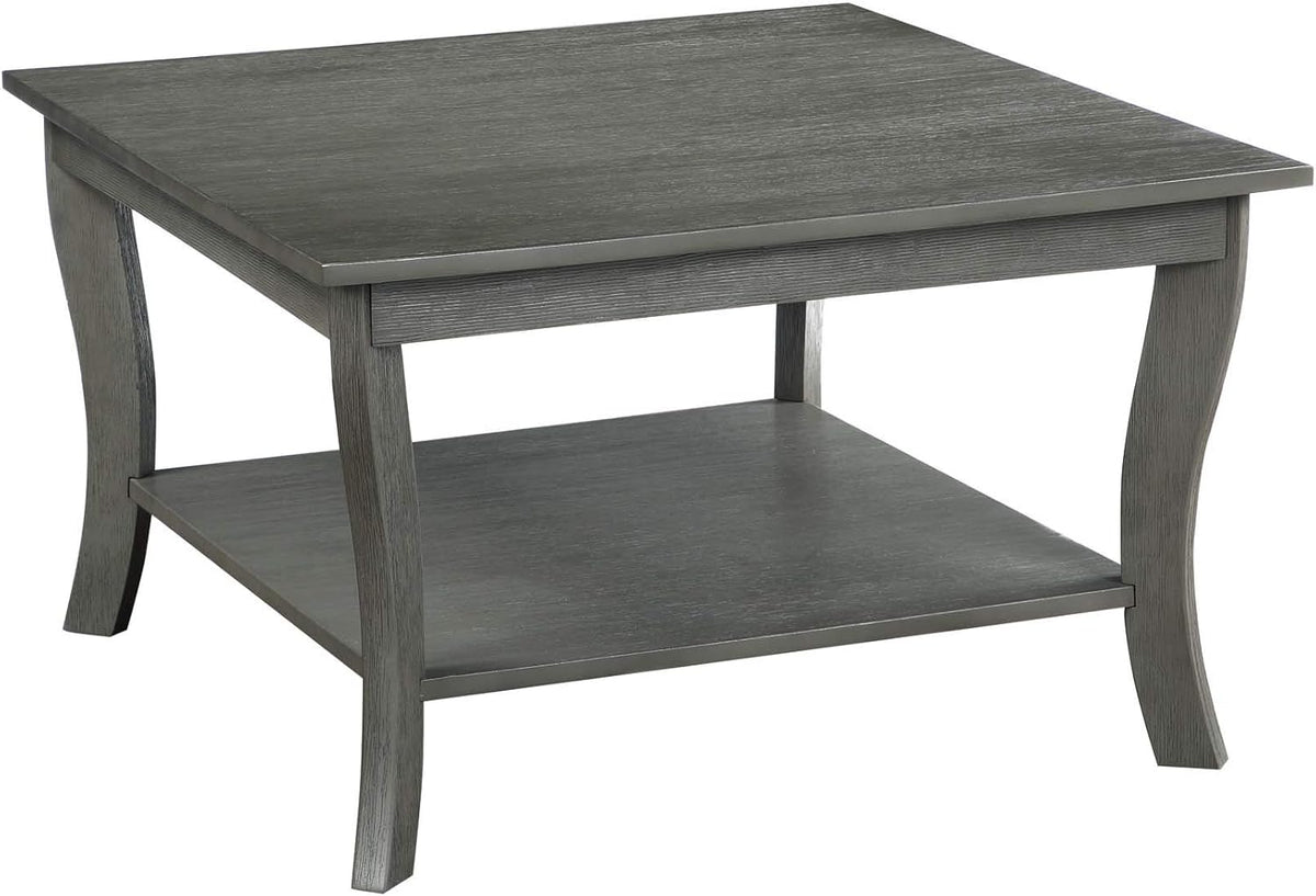 Wirebrush Dark Gray Square Coffee Table O1403