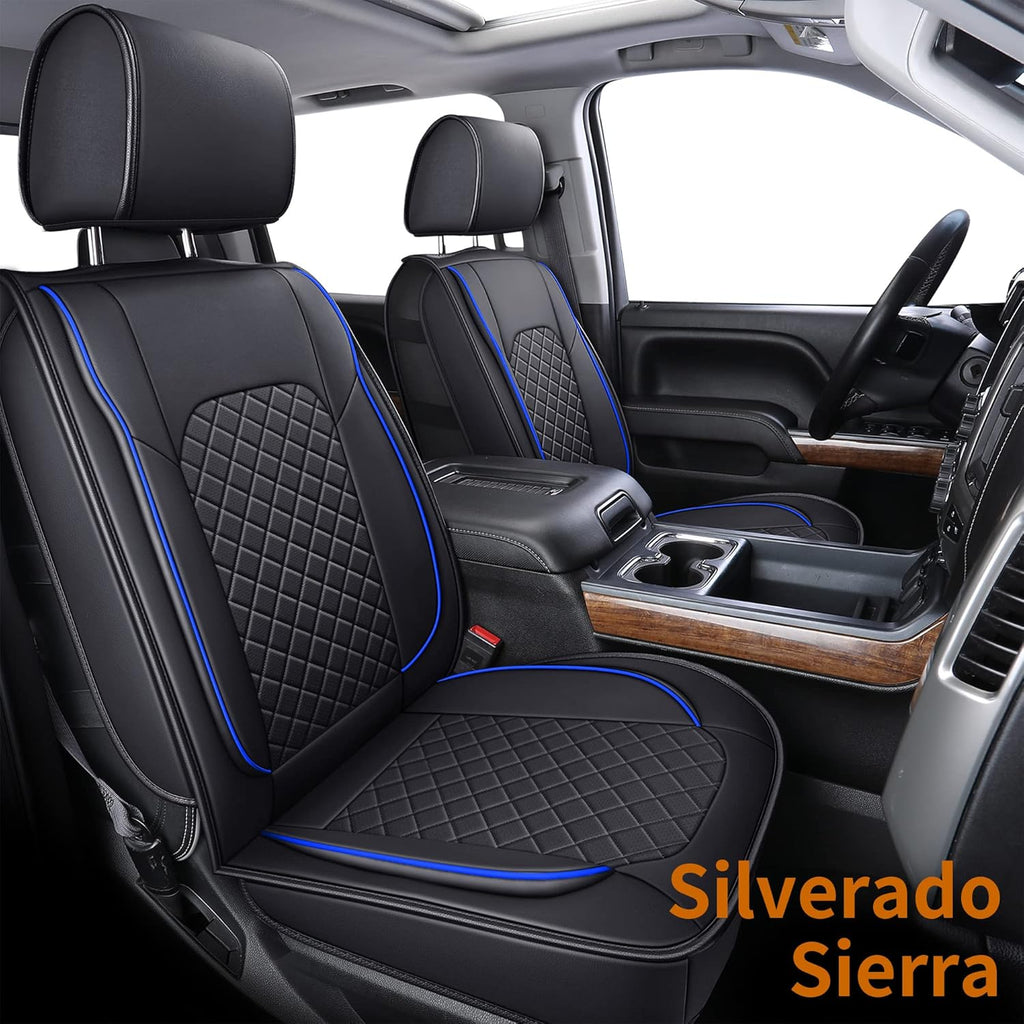 Black Faux Leather Seat Covers with Center Console Cover Z229