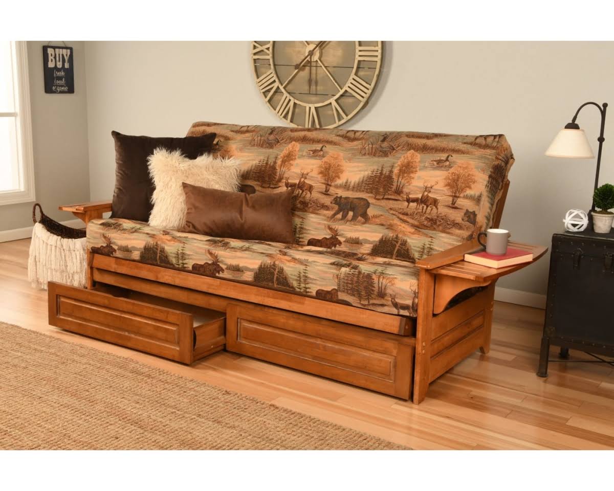 Full Futon with Storage Drawers D2319