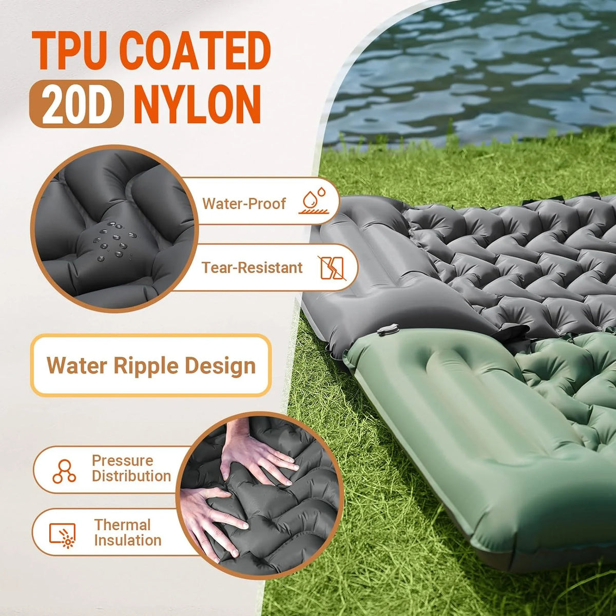 Ultralight Inflatable Camping Air Bed Frame G196019