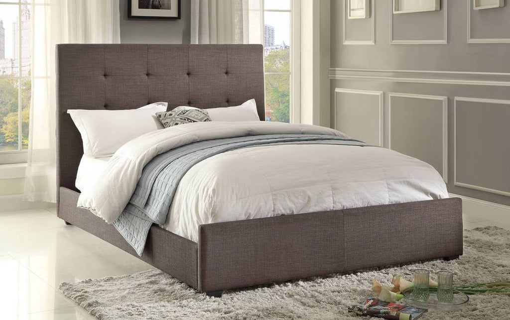 Dark Grey Fabric King Bed P821