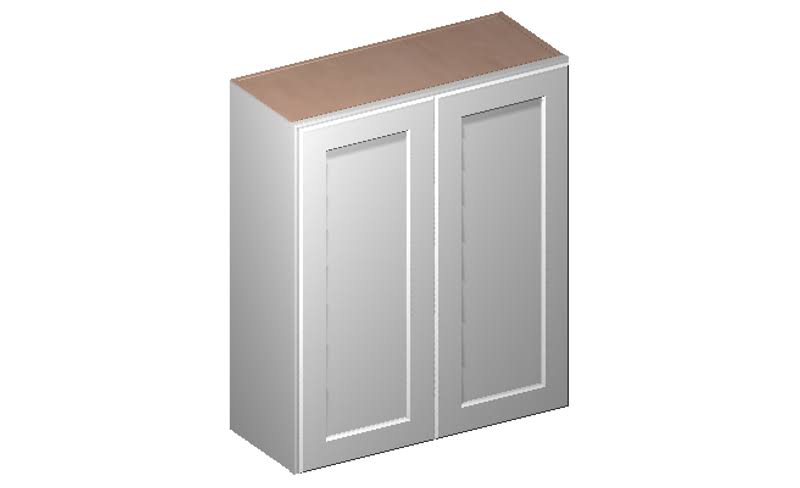 White 2 Doors 2 Shelves Wall Cabinet High-Density Fiberboard R2808
