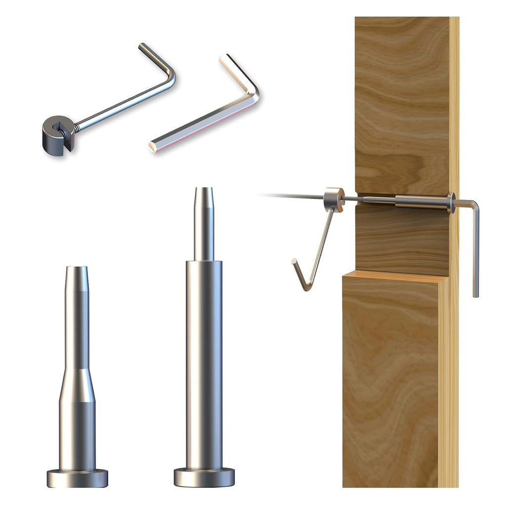 20 Pairs Stainless Steel Cable Railing Hardware Kit for 1/8 Cable M467173