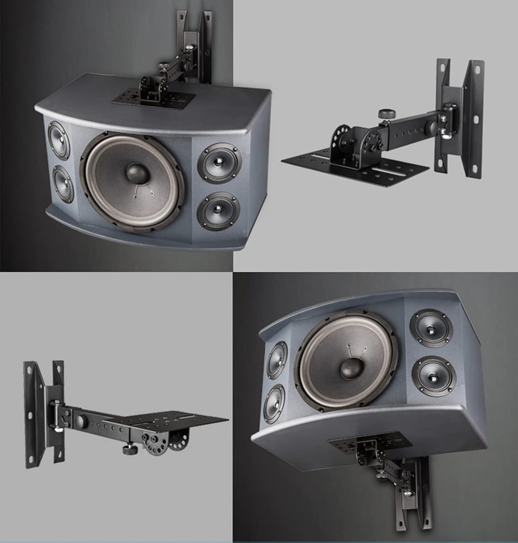 Black Speaker Wall Mount Stand Bracket, 100 lbs Capacity, 2 Packs Q647