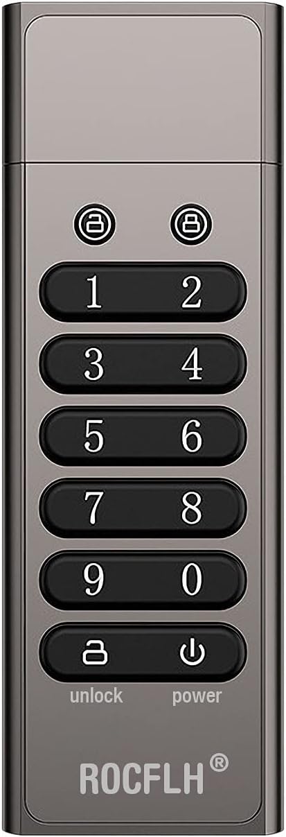 64GB Secure Encrypted USB Flash Drive with Keypad W42154