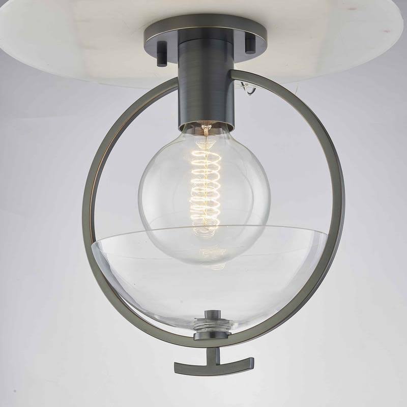 Polished Nickel Semi-Flush Mount Light E289