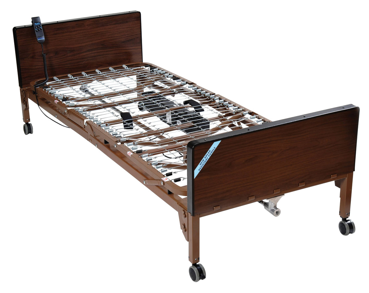 Semi Electric Bed with Full Rails and Therapeutic Support Mattress J5897