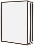 6 View Book Style Cafe Menu Cover, 8½x11, Mahogany E669