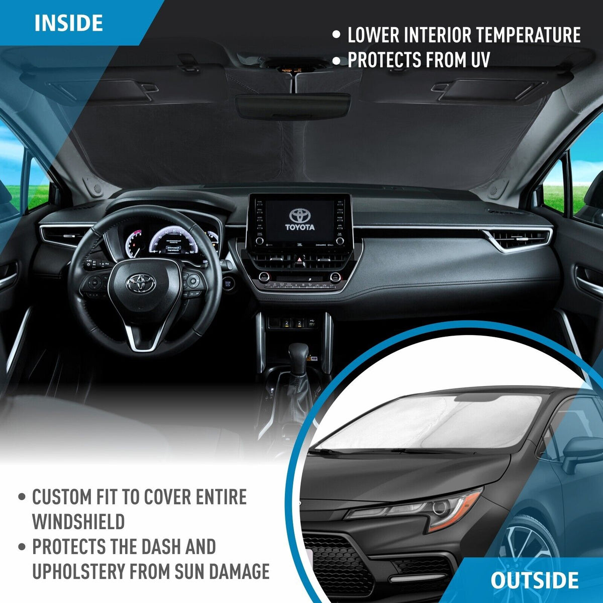 Windshield Sun Shade for Toyota Corolla 2020-2024 L89906