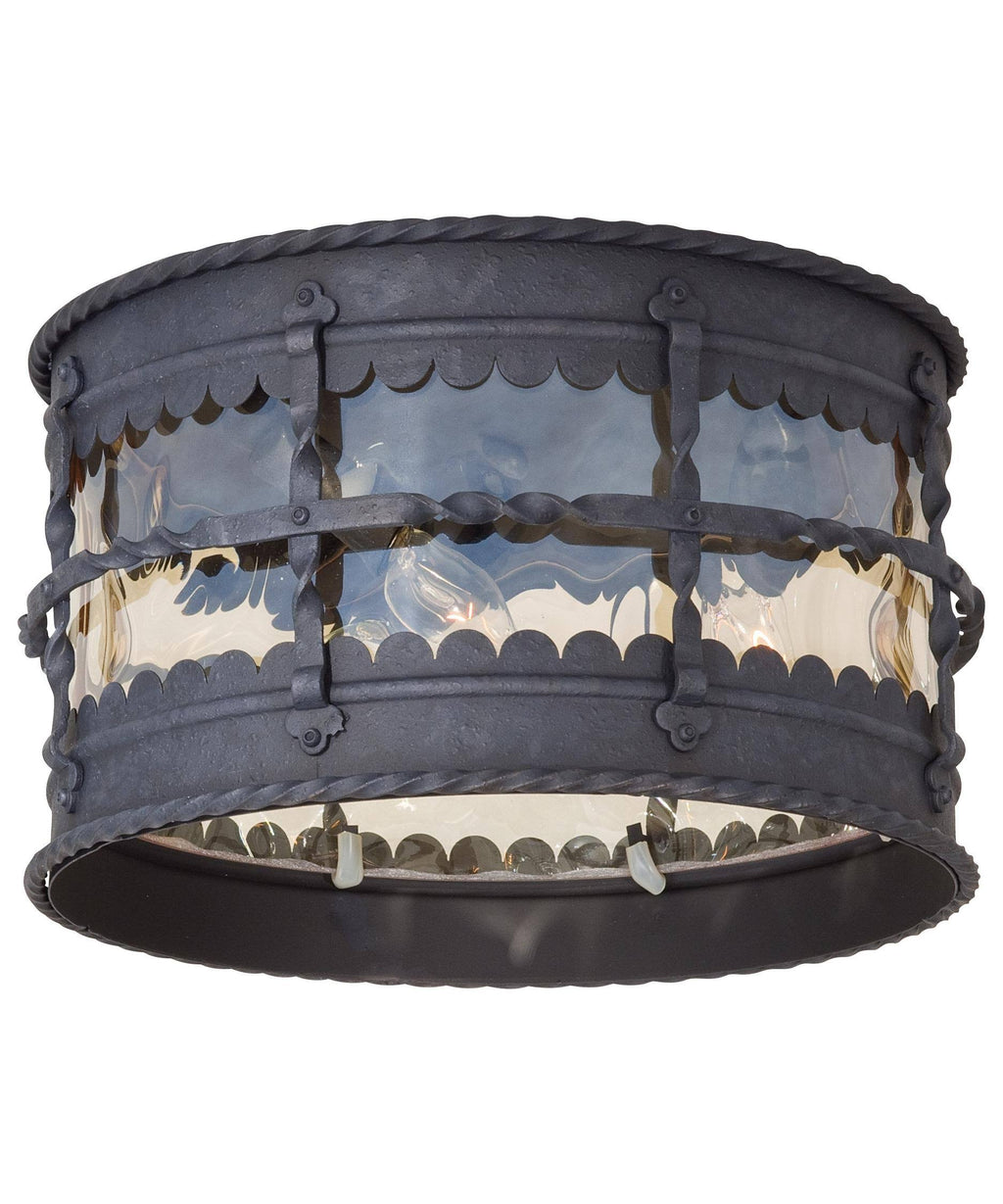 3 Light Flush Mount Iron X875