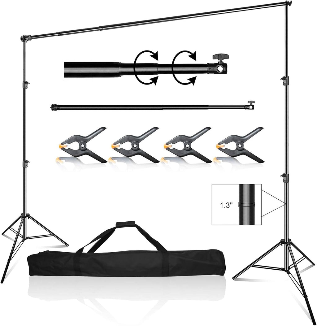 10 x 10 ft Heavy Duty Adjustable Backdrop Support System Kit with Carry Bag N393