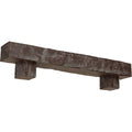 Aged Pecan Faux Wood Fireplace Mantel Kit with Corbels G176866
