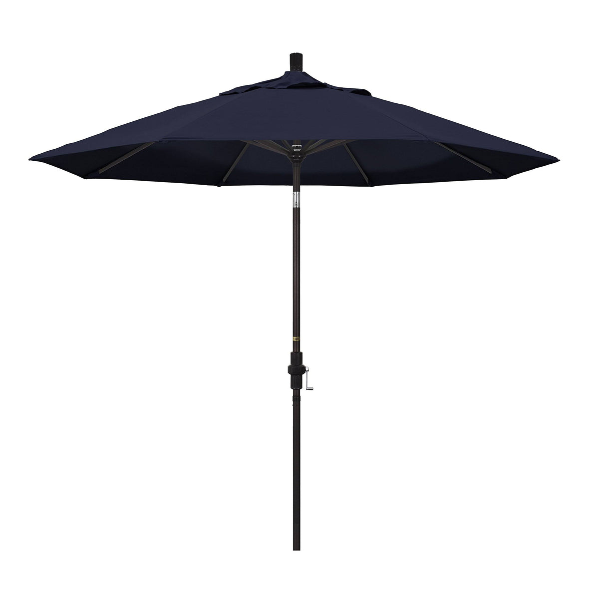 Bronze/Pacifica/Navy Blue Aluminum Market Umbrella V280