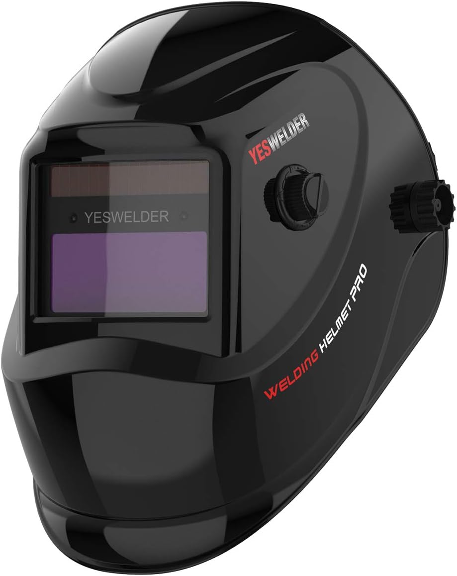 True Color Solar Powered Auto Darkening Welding Helmet, Wide Shade 4/9-13, Pack of 2 C9351