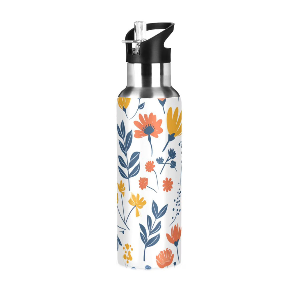 20 oz Insulated Stainless Steel Water Bottle with Straw Lid D1171