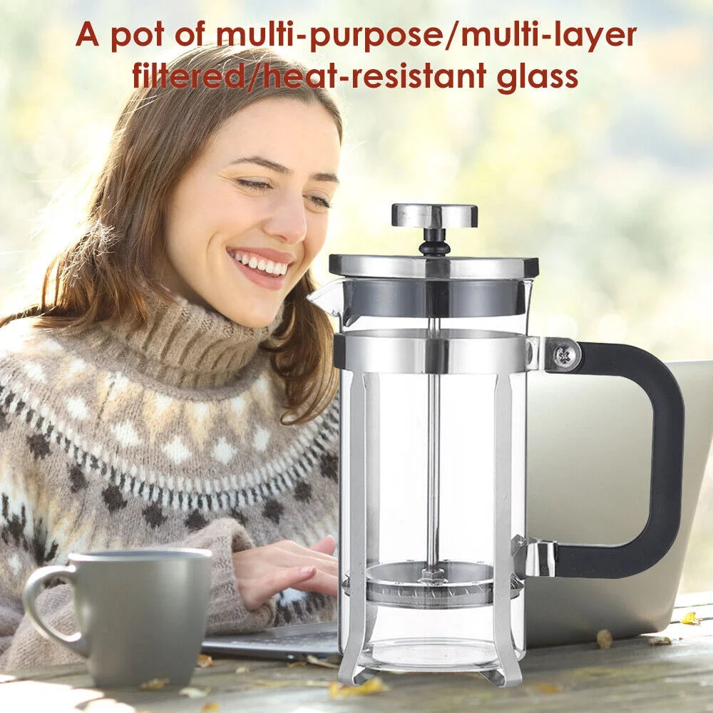 20oz Glass Stainless Steel French Coffee Press K949
