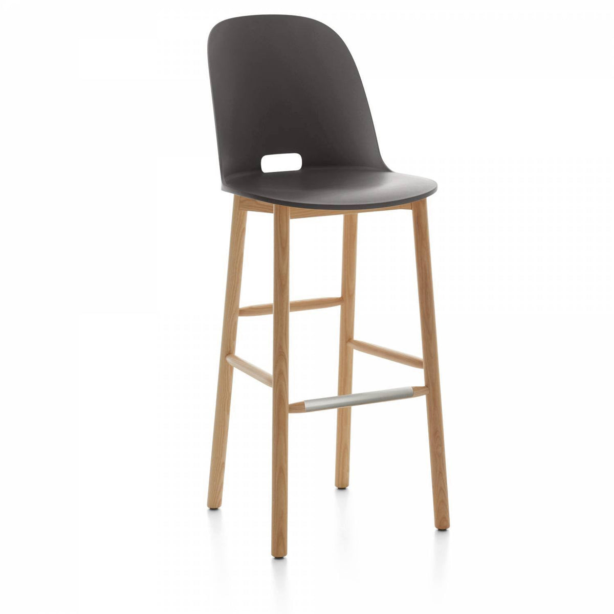 Green Dark Ash High Back Barstool U559896