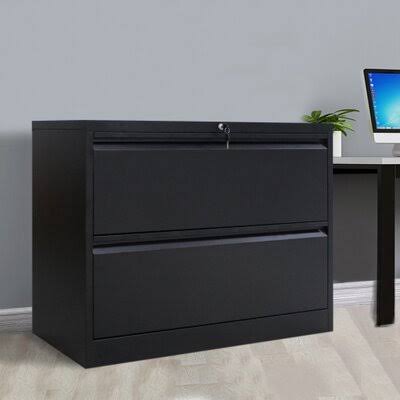 Black 2-Drawer Lateral Filing Cabinet H5981