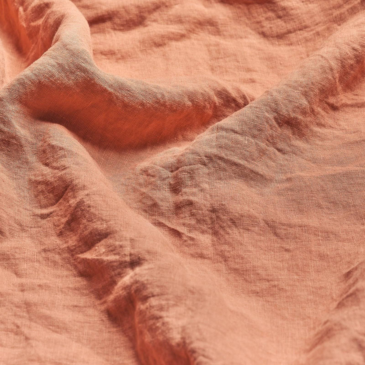 Burnt Orange Linen Flat Sheet Size Full X6069