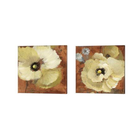 2 Piece Canvas Art Set, 14 x 14, White B80306