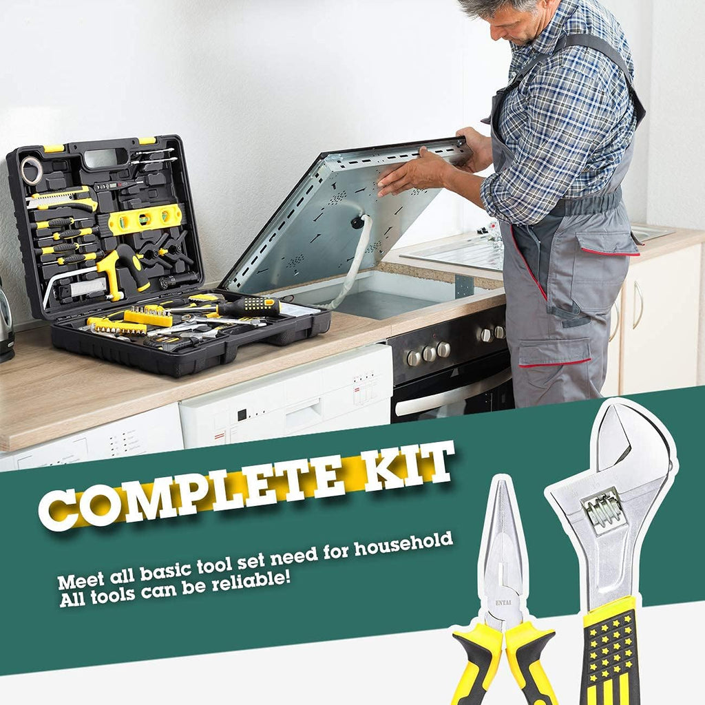 218-Piece Hand Tool Set with Solid Carrying Tool Box S871