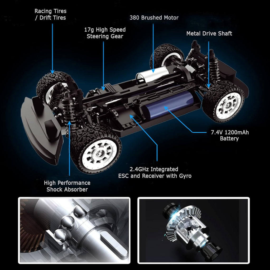 1:16 2.4G 4WD RC Drift Car 40KM/H Brushless Truck F47057
