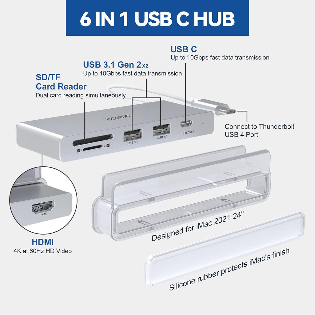 9 in 2 USB C Hub with 4K HDMI, 100W PD, USB 3.0, SD/TF Card Reader, 3.5mm Audio N79595