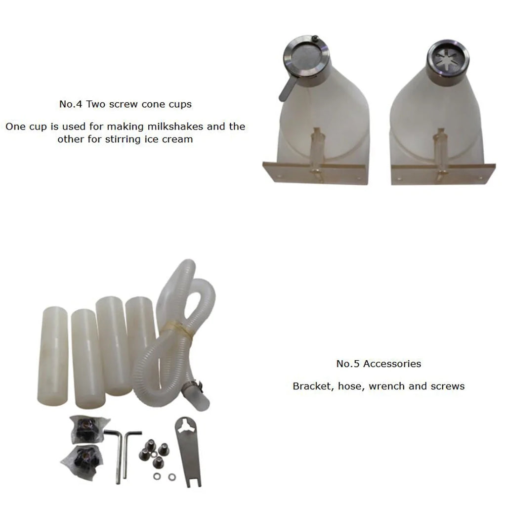 Electric Fruit Ice Cream Mixer Machine Frozen Yogurt Milkshake T6009
